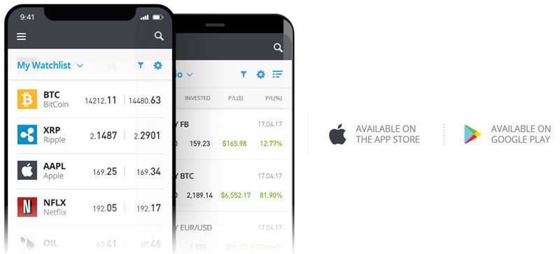 eToro Mobile Trading Platform
