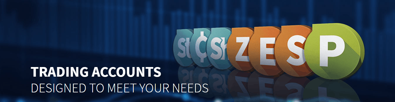 FXTM forex broker review, account types header