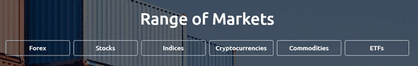 hycm range of markets