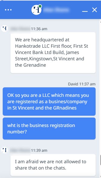 hankotrade chat about regulation