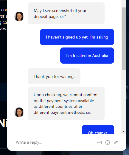 octafx live chat about funding
